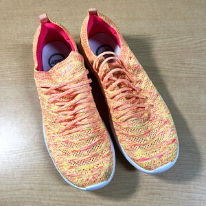 APL TechLoom Wave Mens 12 Sunset Pink Yellow Knit Running Training Shoes